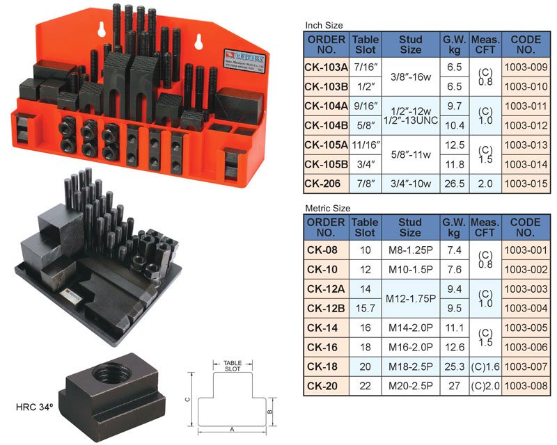 bộ gá kẹp phôi 52 chi tiết vertex